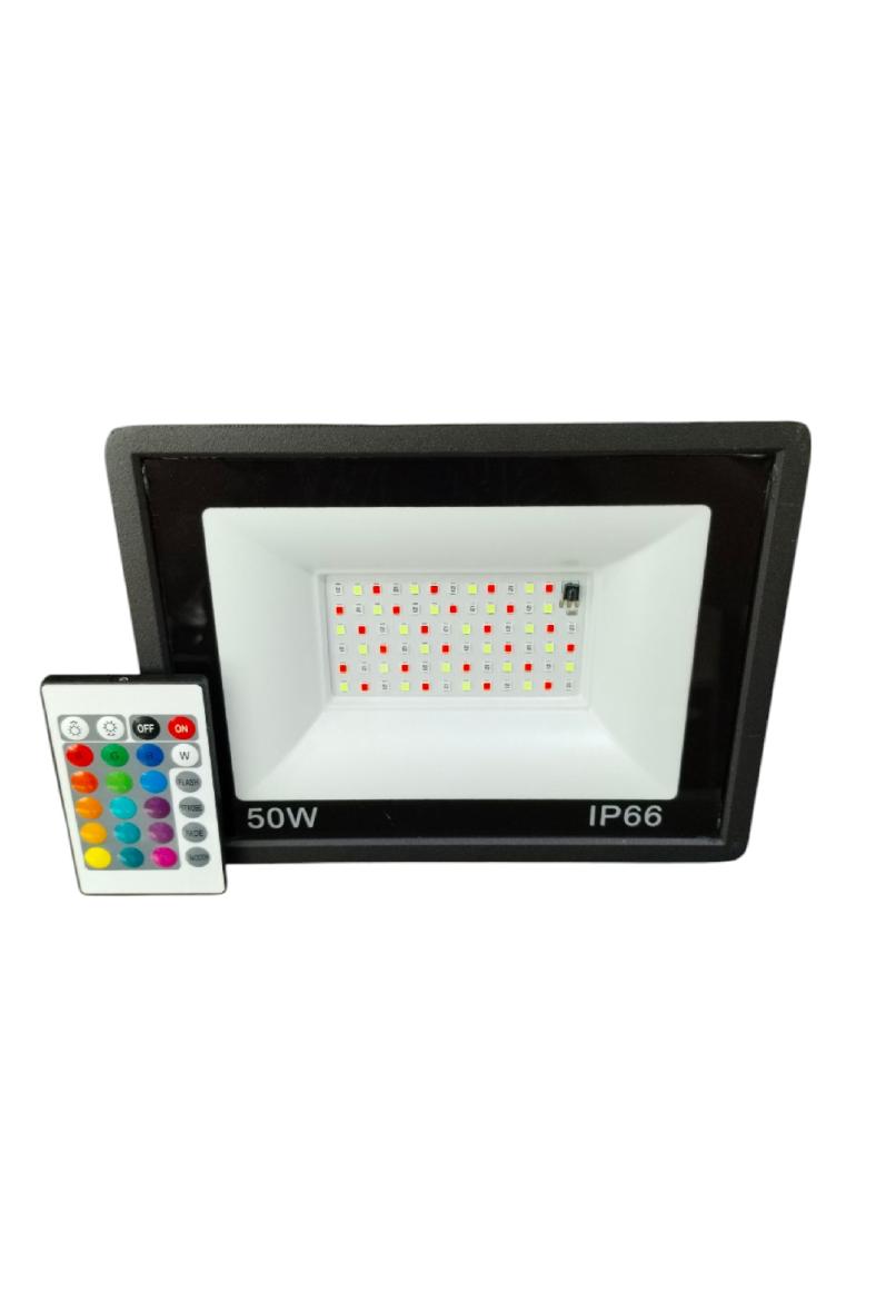 Projecteur LED RGB avec la telecommande ultra fin 50W IP66