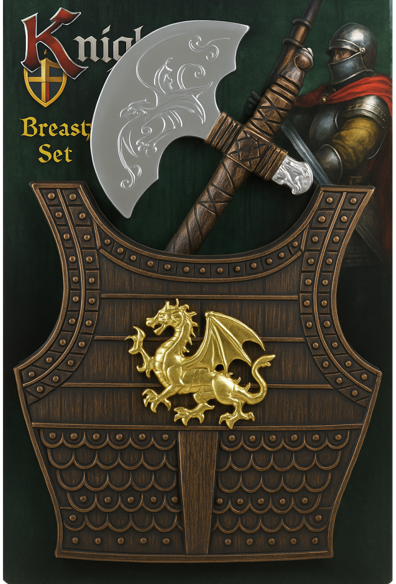 Plastron brun avec hache