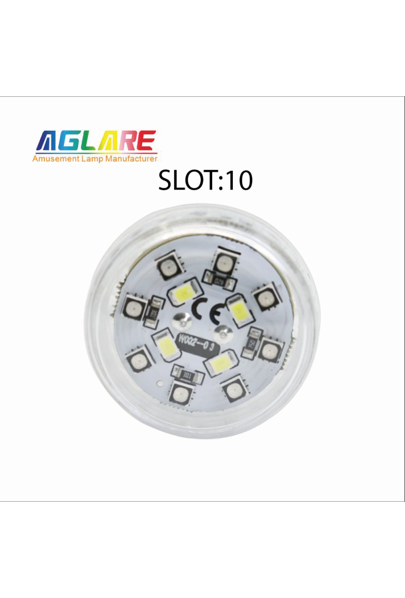 Cabochons de manège LED RGB automatiques 068SV8RGB+8W80K-10#