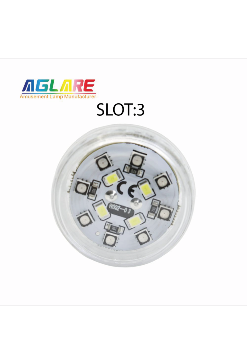 Cabochons de manège LED RGB automatiques 068SV8RGB+8W80K