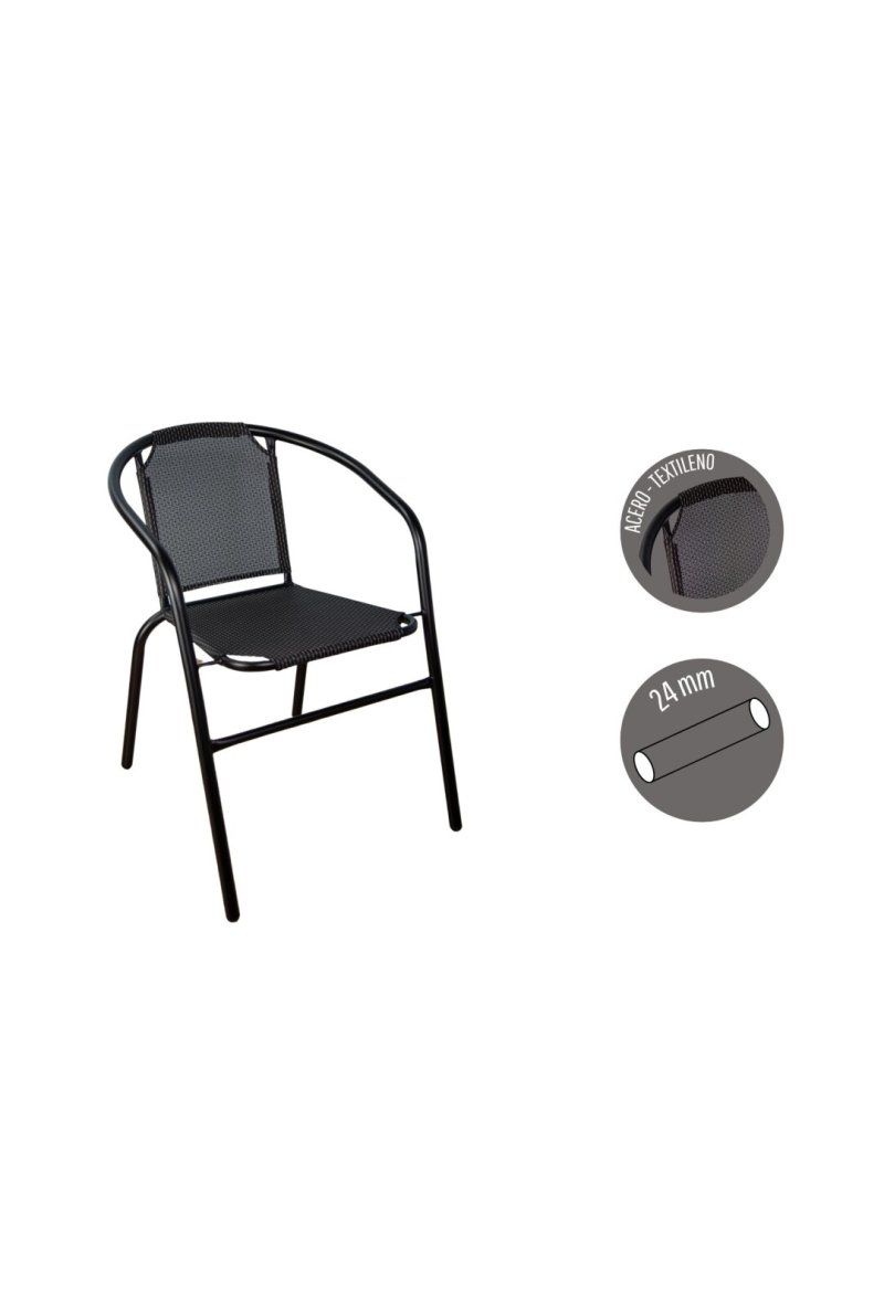 CHAISE EMPILABLE EN ACIER TUBE 24mm