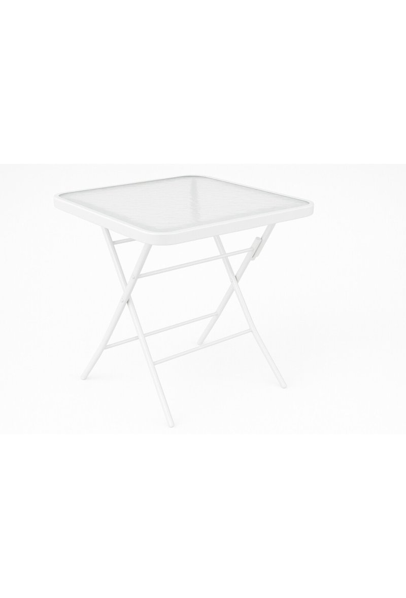 TABLE CARREE COULEUR BLANCHE 60x60x70cm