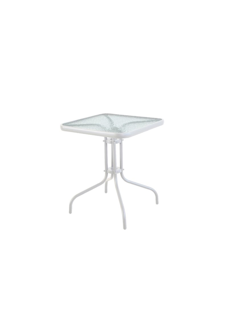 TABLE CARREE COULEUR BLANCHE 60x60x70cm