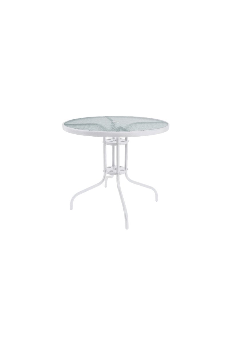 TABLE RONDE BLANCHE 80x70cm