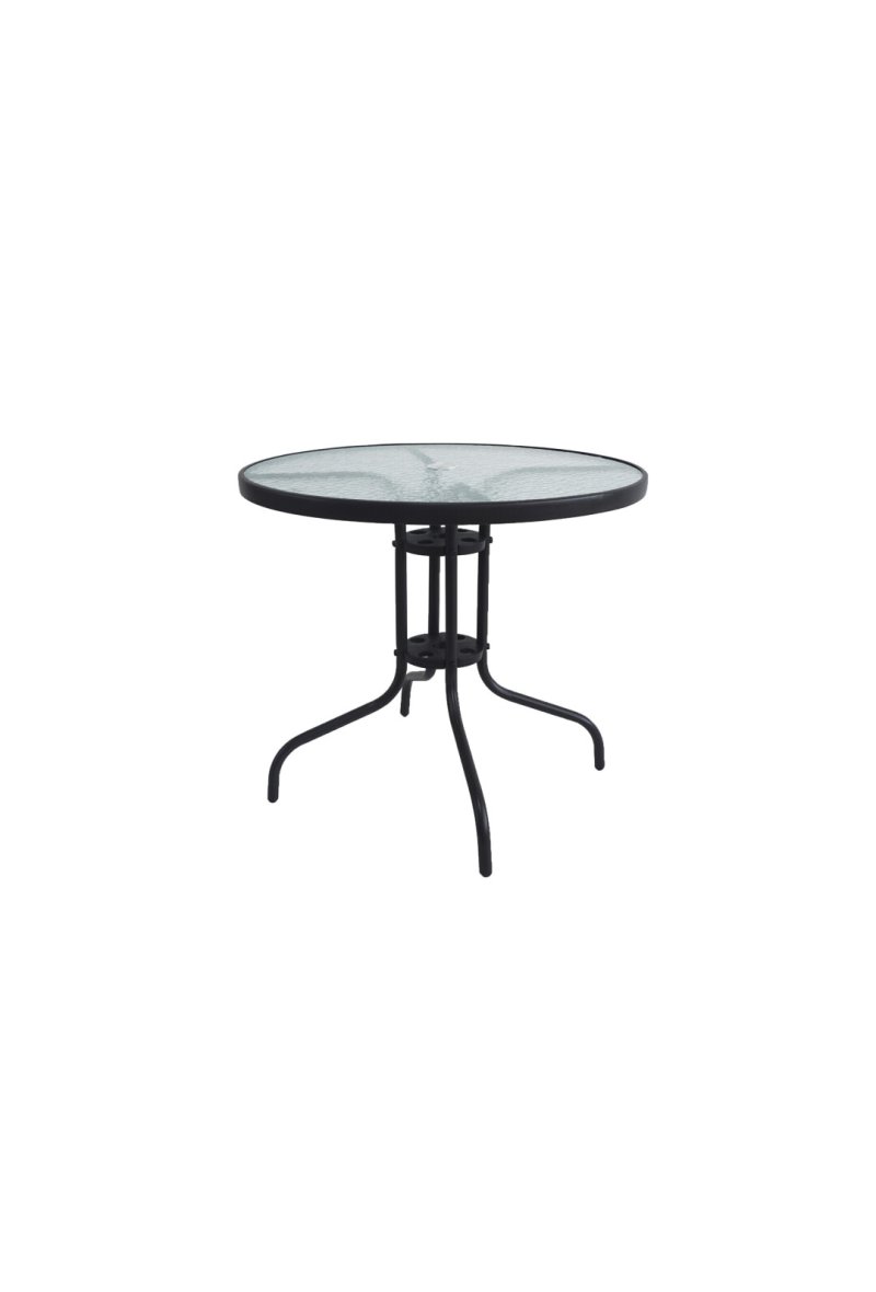 TABLE RONDE NOIRE 80x70cm
