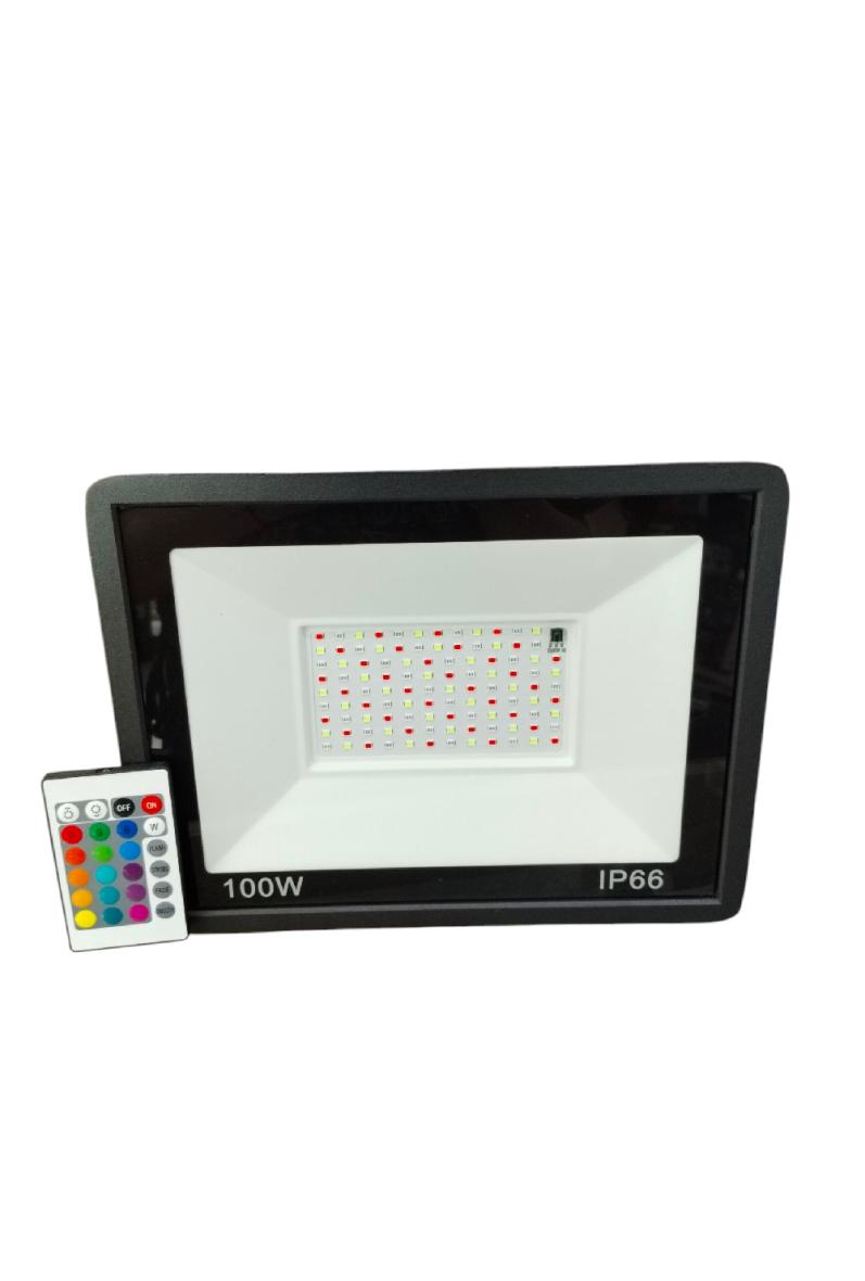 Projecteur LED RGB avec la telecommande ultra fin 100W IP66